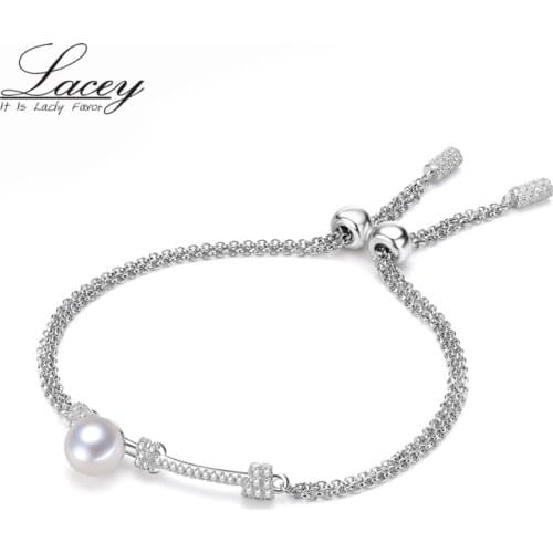 White Natural Freshwater Pearl Bracelet Wedding For Women,Real Pearl 925 Silver Bracelet Jewelry Mother Present Girl Gifts
