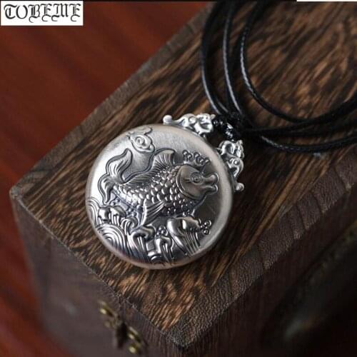 100% 990 Silver Fish Pendant Pure Silver Good Luck Fish Pendant Lucky Women Pendant