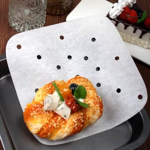 100pcs/Pack Air Fryer Pad Parchment Square Paper Baking Accessories Oven Round Oil Absorption Kitchen Airfryer Paper