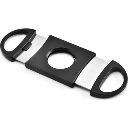 50 pcs Double Blades Cigar Cutter Stainless Steel Sliver Plated Cigars Scissors Pocket Gadgets