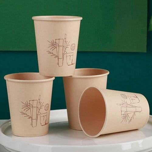 50PCS Disposable Coffee Cup Camping Equipment Party Supplies Bamboo Fiber Paper Coffee Cup Naturehike Disposable Paper Cups