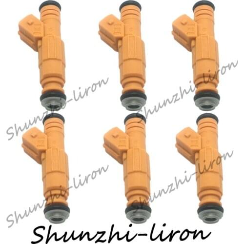 6pcs Fuel Injectors 4 Hole Nozzle Basket Filter Design At Inlet For Jeep 87-98 4.0L Replace 0280155710 0280155700