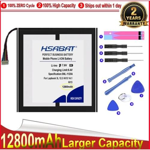 HSABAT 0 Cycle 12800mAh Battery for Chuwi Lapbook 12.3 Hi13 14.1 Tablet PC With 7-wire plug Accumulator