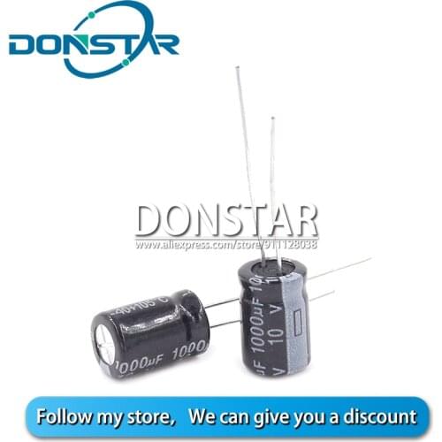 20PCS 10V 1000UF Aluminium Electrolytic Capacitor 1000UF 10V 8*12MM Electrolytic Capacitor