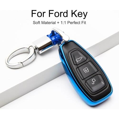 TPU Car Accessories Key Case for Ford Ranger Kuga C Max Mondeo MK4 MK5 Fusion Fiesta MK8 Focus MK4 Galaxy Explorer S Max Mustang