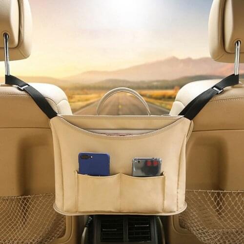 Car Net Pocket Handbag Holder,Car Purse Holder Between Seats,Barrier of Back for Seat Pet Kids