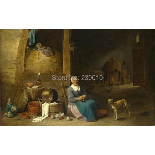 Free shipping Still life and people oil painting on canvas classical oil painting dog canvas prints oil painting unframed