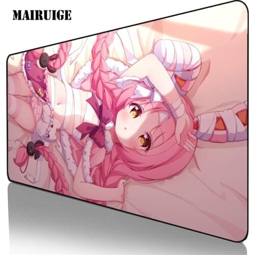 XGZ Pink Cute Girl Large Mouse Pad Kawaii Room Decor Gamer PC Laptop DeskMat Computer Keyboard Gaming Accessories Anime Mousepad