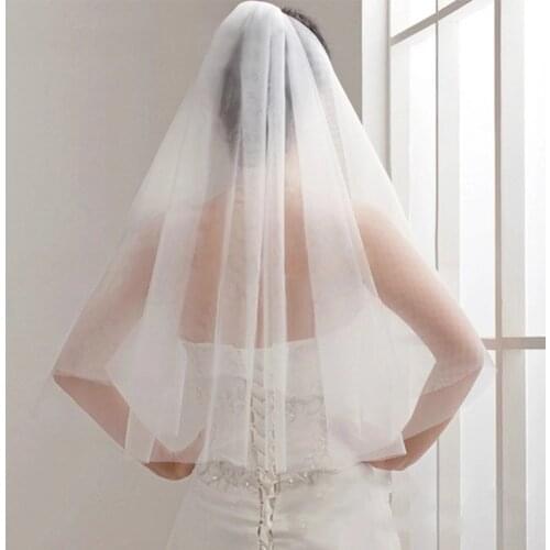 Charismatic Wedding Veil Bridal Tulle Comb Two Layers Short White 2022