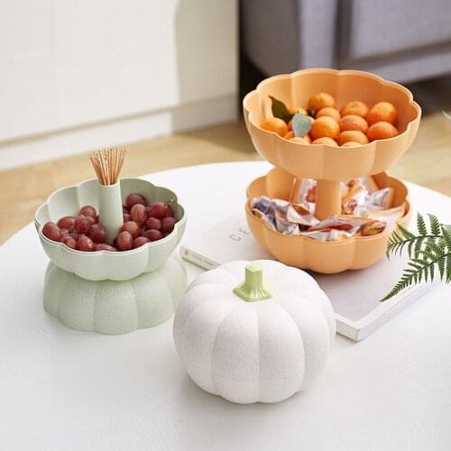 Pumpkin Shape Fruit Plate Creative Living Room Coffee Table Candy Box Snack Dried Fruit Containers
