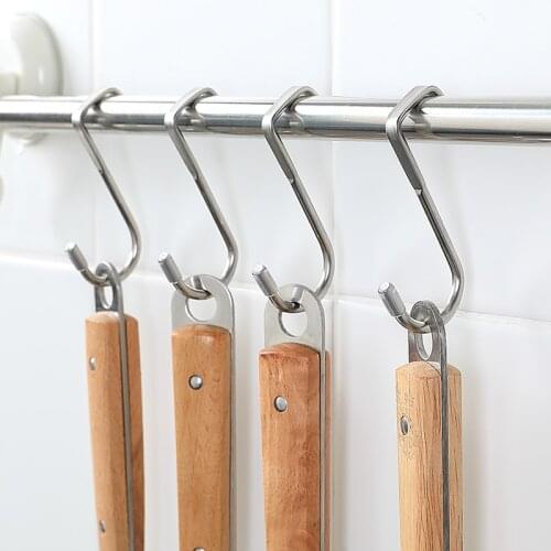 Stainless Steel Hook S Dormitory Hook Household Door Back Hook Kitchen Cabinet Door Hook Multifunctional Wall Hanging Coat Hook