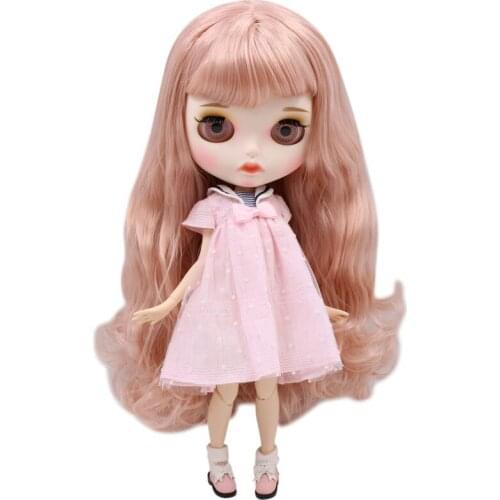 ICY DBS Blyth Doll No.BL1329 Pink hair Carved lips Matte face Joint body customized 1/6 bjd ob24 anime girl