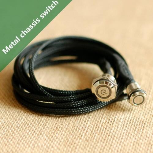 Metal button boot button chassis desktop computer host switch line restart line POWER button