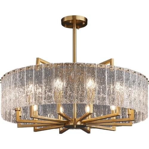 New Modern Glass Chandelier For Living Room Luxury Round Glass Hang Lamp Creative Design Gold Home Decoration Lighting Fixtures