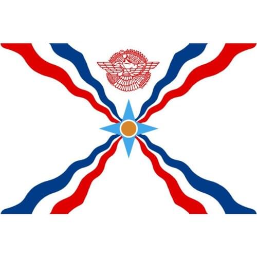 PODIUM 90x150cm Assyrian Flag For Decoration
