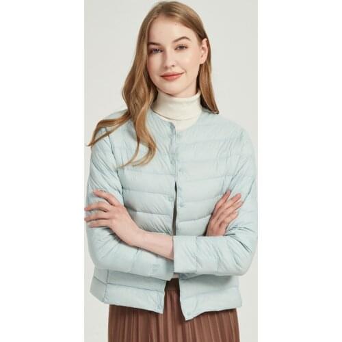 Casual Solid color Women 90% White Duck Down Jacket Slim Warm Outwear 2021 Winter Jacket Portable Coats women