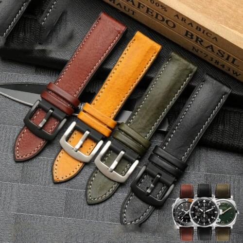 18mm 20mm 22mm 24mm Genuine Leather Watch Strap for IWC Waterproof Silicone Soft Wrist Band Belt Bracelet for Each Brand Watch
