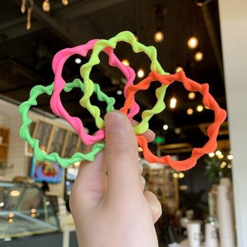 10Pcs/lot Hairbands Elastic Hair Accessories for Women Designer Scrunchies Rainbow Color Girls Headband