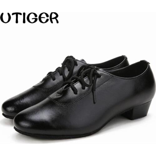 2019 Men Children Boy Modern Ballroom Tango Latin Dancing Shoes Heel 2.5CM 3CM 4CM Women Man kid boys dance shoes WD259
