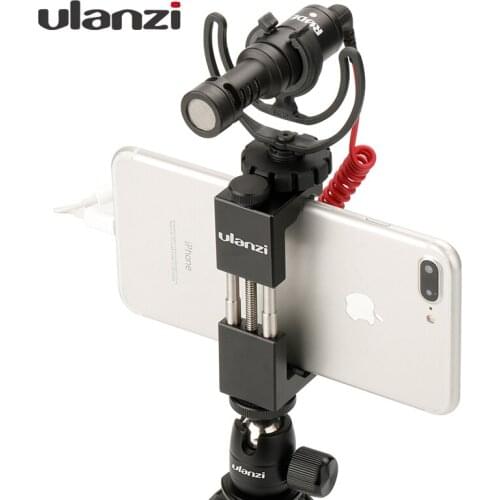Smartphone Tripod Mount Universal Aluminum Metal Phone Tripod Adapter Holder Stand for iPhone X 8 7 plus Samsung
