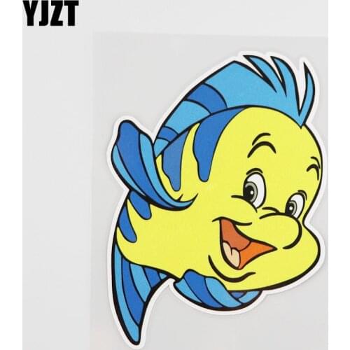 YJZT 10.1CMX13.7CM Cartoon Fish Car Sticker Colorful Fish Pvc Decal Decorate 6A-0156
