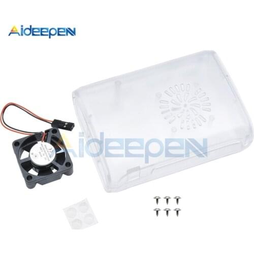 ABS Protective Case Box Shell For Raspberry Pi Enclosure Cover+Aluminum Heatsink Cooling Fan For Raspberry Pi 2 3 Model B+ Plus
