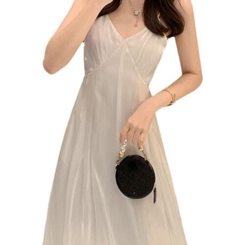 Dress Women Vintage Korean Japanese Spring Summer Sexy Boho Vacation Beach Halter High Waist Party Club Maxi Dresses Streetwear