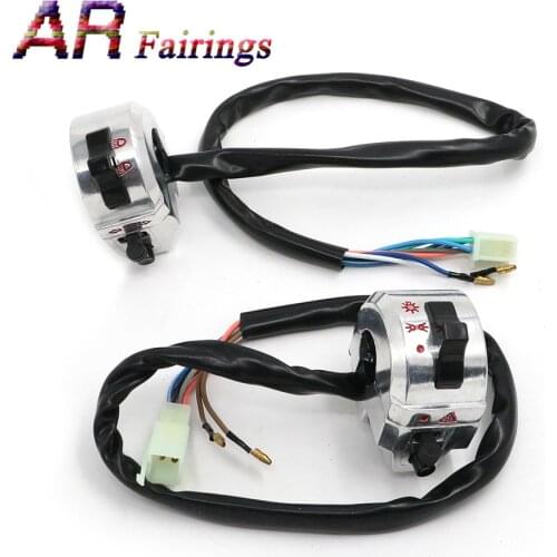 1 Pair Universal Motorcycle 22mm 7/8" Handlebar Switch Gear Control for Cafe Racer Dirt Bikes Quad ATVs