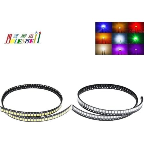 100pcs Multicolor 1210/3528 SMD SMT led Red Yellow Blue Green White Orange Purple Pink Warm white Water clear led light lamp