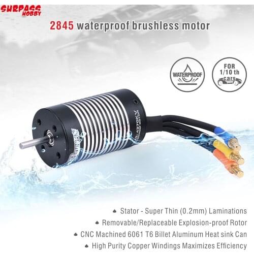 2845 Waterproof Brushless Motor 3100KV 3800KV 4370KV 5000KV for Traxxas HSP Monster On Road WLtoys 10428 12428 1/12 RC Car