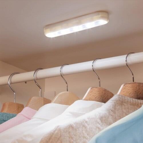 3-5 led Touch Light Lamp Self-adhesive Battery Powered LED Cordless Stick Tap Wardrobe night light bedroom closet ceiling