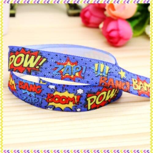 5/8 inch Free shipping Elastic FOE pow bang printed headband headwear diy hair band wholesale OEM H3781