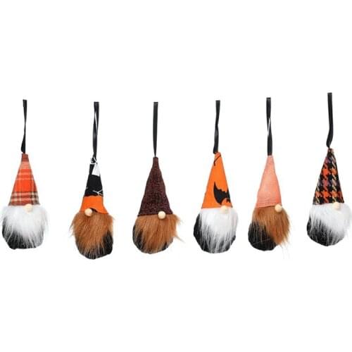 6Pcs Halloween Decoration Faceless Gnome Pendant Doll Kids Toys Horror Halloween Party Decor Halloween Ornaments Prop