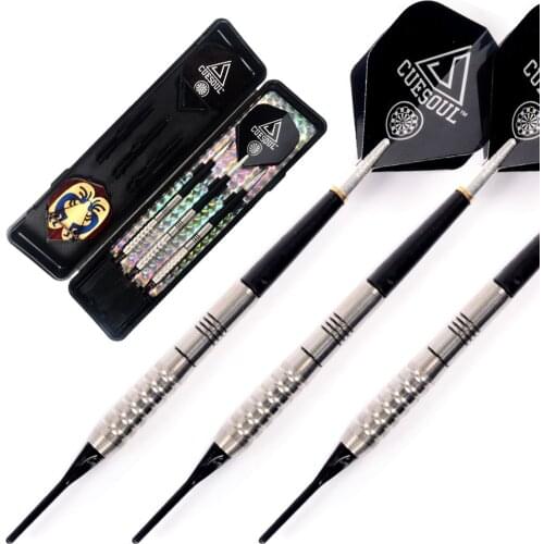 CUESOUL Tungsten Soft Tip Darts Dart Shafts Dart Set 3pcs With Case,Free Shipping