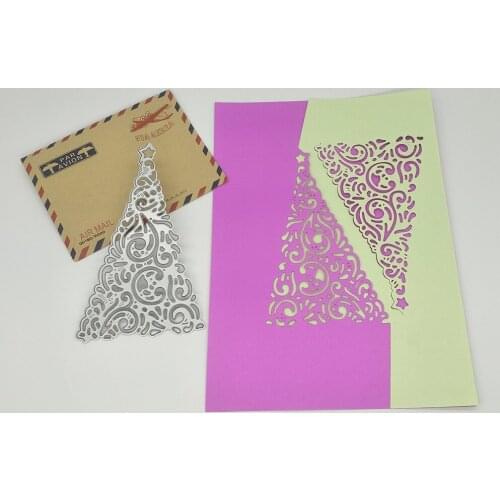 Exquisite Christmas tree-shaped hollow pattern metal cutting mold, scrapbook album decoration, DIY handmade art