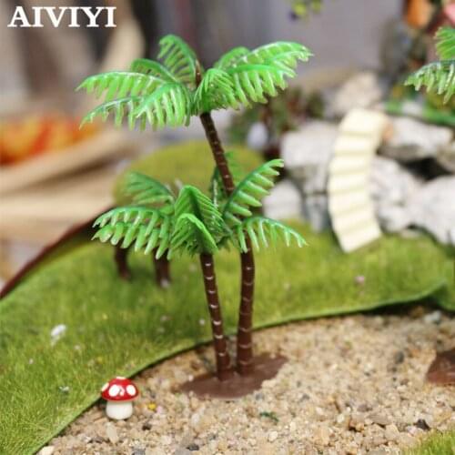 Foreign trade excellent product mini sand table fish tank landscape simulation coconut tree home wedding festival DIY decoration
