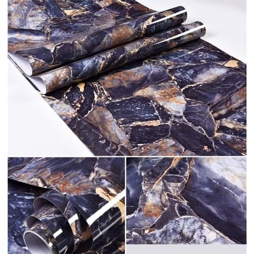 3/5/10M Marble Wallpaper Waterproof Self Adhesive Vinyl Film Wall Stickers Bathroom Kitchen Cupboard Room Decoration Paper Decal