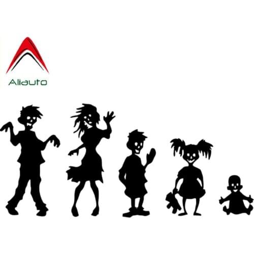 Aliauto Funny Car Sticker Zombie Family Vinyl Waterproof Reflective Creative Cartoon Decals Motorcycles Accessories,16cm*7cm