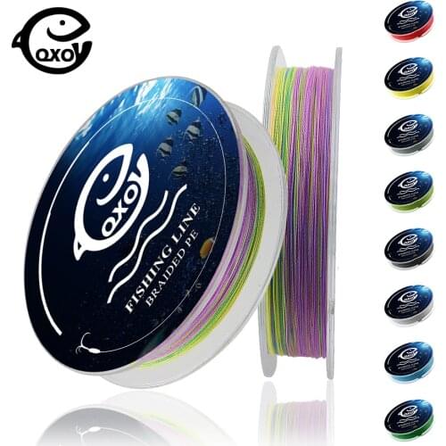 QXO 100m 4stand Braided Wire Material Fishing PE Line Tresse fish Multi filament Leashes Sea The Line For Fishing Tippet 6-100lb