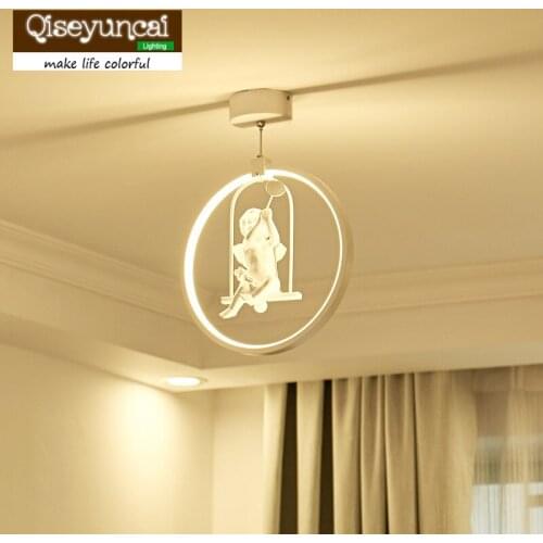 Qiseyuncai Nordic country countryside restaurant angel chandelier balcony corridor aisle porch wrought iron lamps free shipping