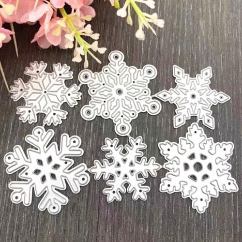 1set Snowflake Cutting Dies Christmas Metal Cutting Dies Stencils Die Cut for DIY Scrapbooking Album Paper Card Embossing