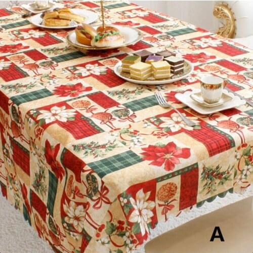 Christmas Print Coffee Table Cloth Tablecloth 150*180cm Rectangular Desk Cover Household Dining Table Cover