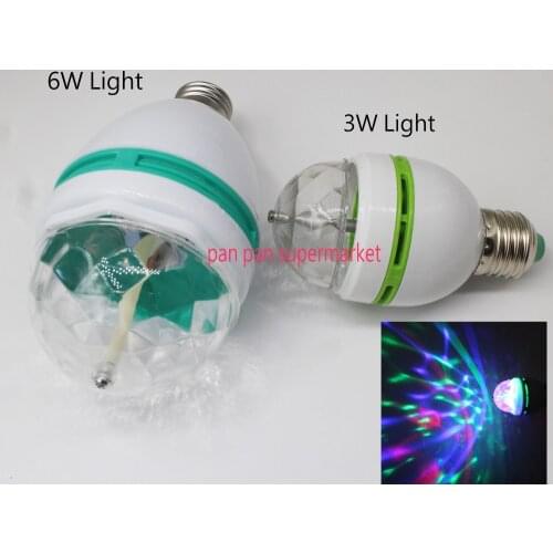 E27 AC 85- 265V LED Stage Lighting Lamp RGB Party Lights 3W 6W Colorful Bulbs DJ Light Show Auta Rotating Lamps