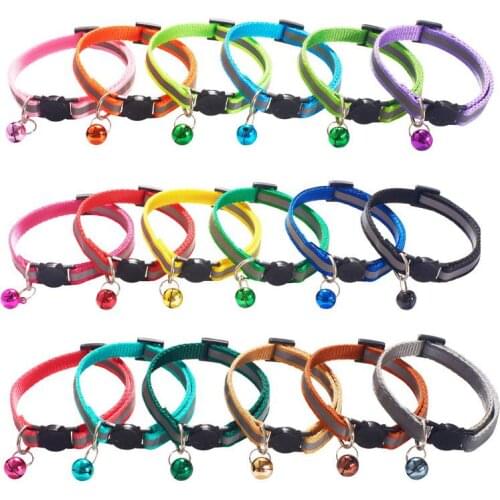 Breakaway Reflective Cat Collar With Bell Quick Release Kraag Kattentuigje Cats Colar Necklace Collier Chat Anti Etranglement