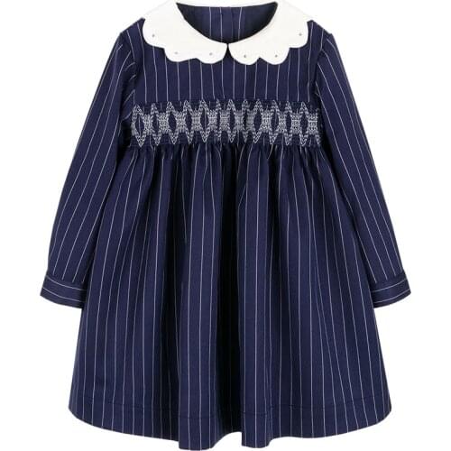 Baby girl vintage velvet diamond princess dress kids Christmas diamond peter pan collar a-line dress