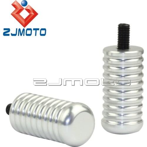 1 Pair CNC Aluminum Silver Motorcycle Shift Lever Pegs For Harley Sportster Forty-Eight XL883R XL883L 48 Toe Peg Shifter Peg