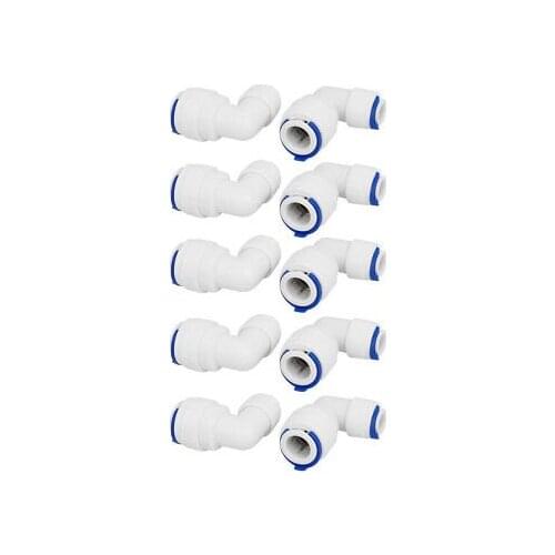 1/4" x 3/8" Tube Elbow Push In Quick Connect 10pcs for RO Water Filter Fitting