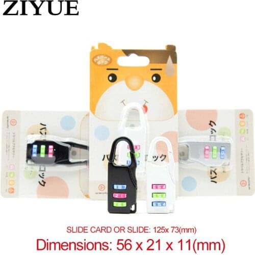 2pcs/lot Free Shipping Colorful mini Bag Combination Code lock