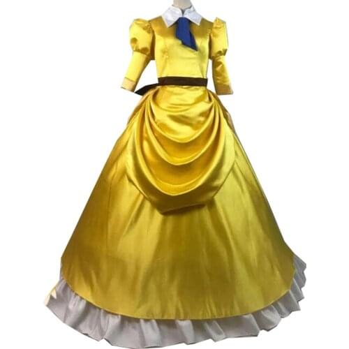 2020 Tarzan & Jane Cosplay Costume Halloween costumes adult Yellow Princess Jane Dress Fancy Jane Costume custom made
