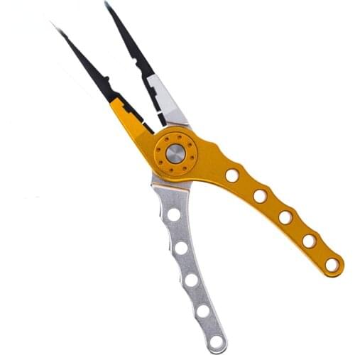 Hot Sale Fishing Equipment Supplies Saltwater Aluminum Locking Fishing Pliers with Sheath Lanyard Aluminum